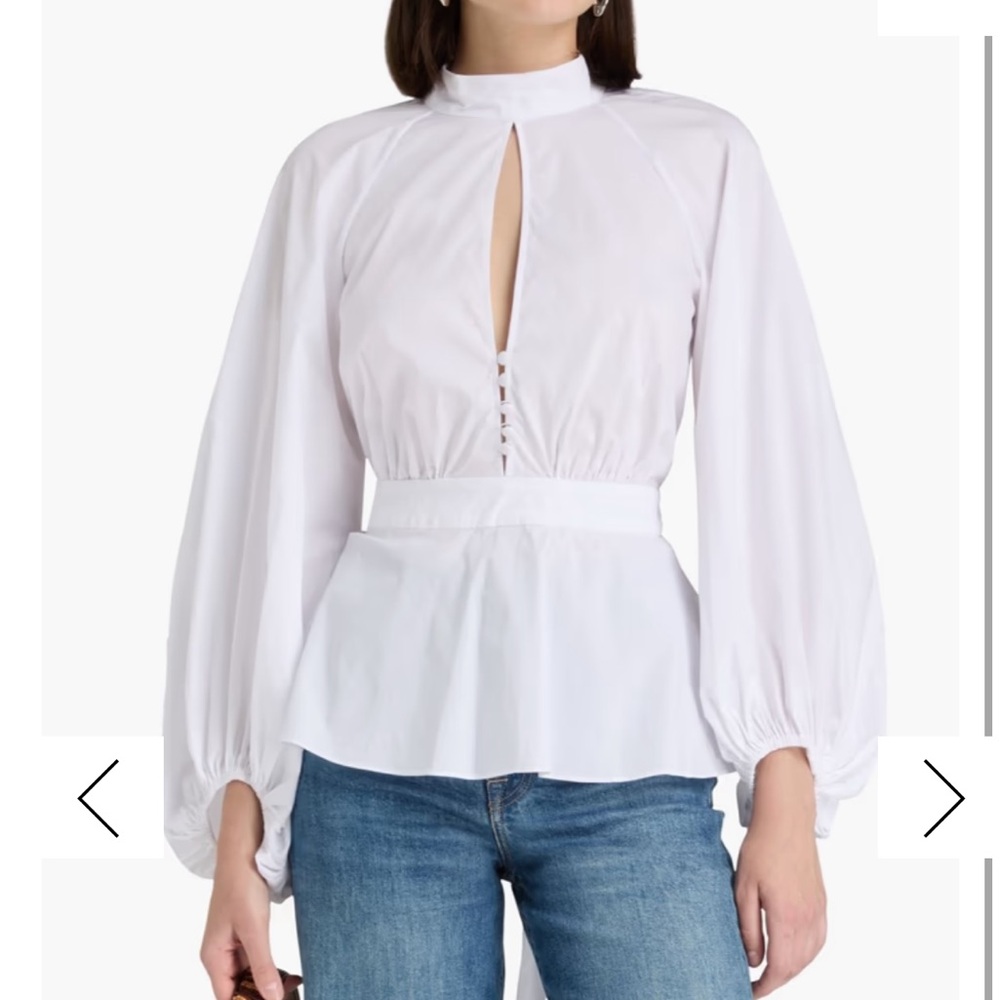 Staud White Blouse
